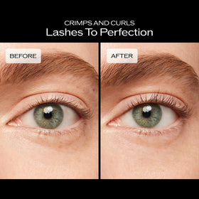 Shiseido Eyelash Curler in use on eyelashes