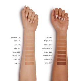 Shiseido Synchro Skin Powder Foundation Silk 310 application brush