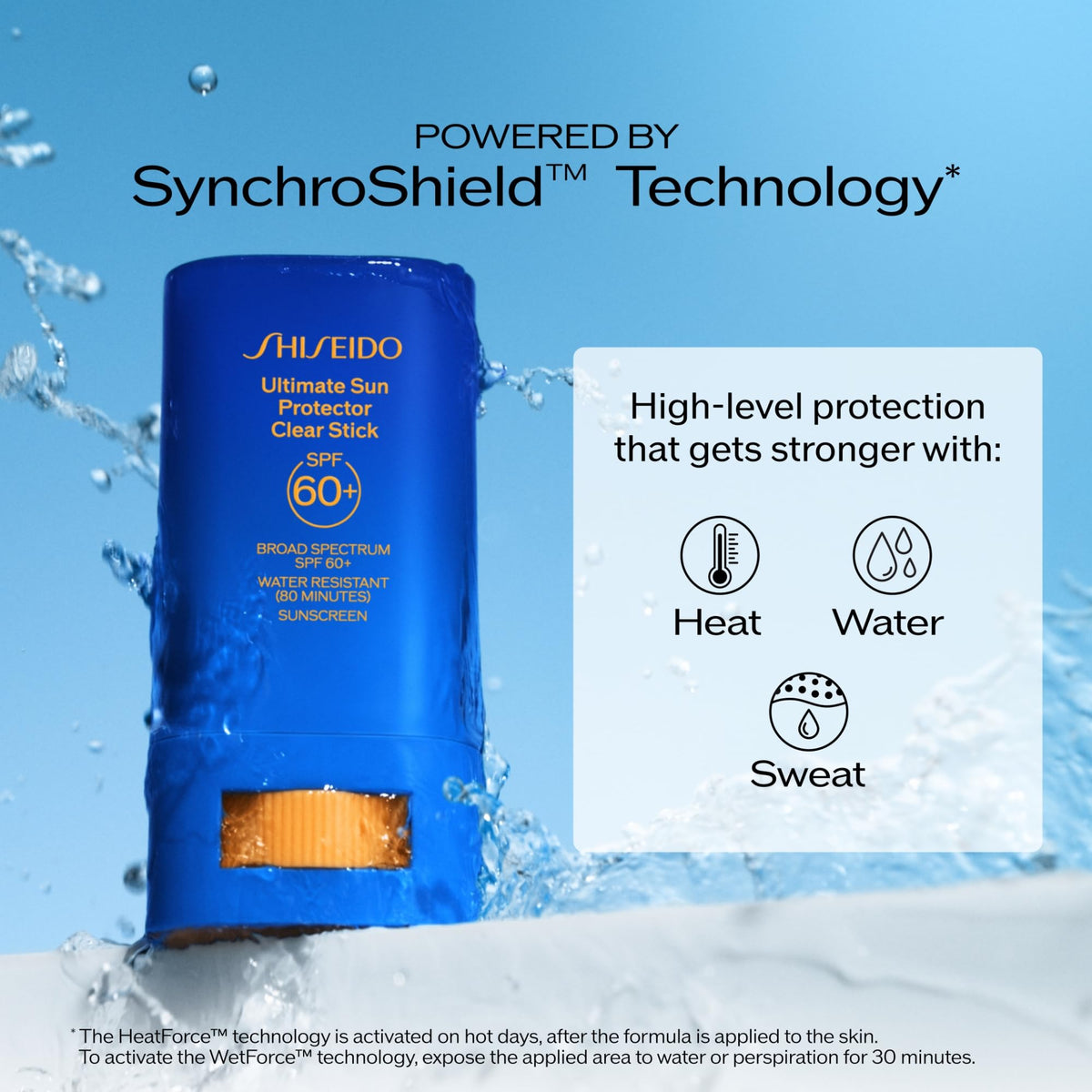 Shiseido Ultimate Sun Protector Clear Stick SPF 60+ back view