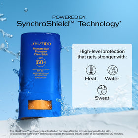 Shiseido Ultimate Sun Protector Clear Stick SPF 60+ in a handbag