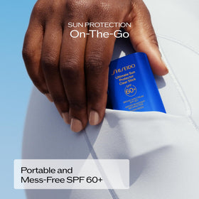 Shiseido Ultimate Sun Protector Clear Stick SPF 60+ lifestyle scene