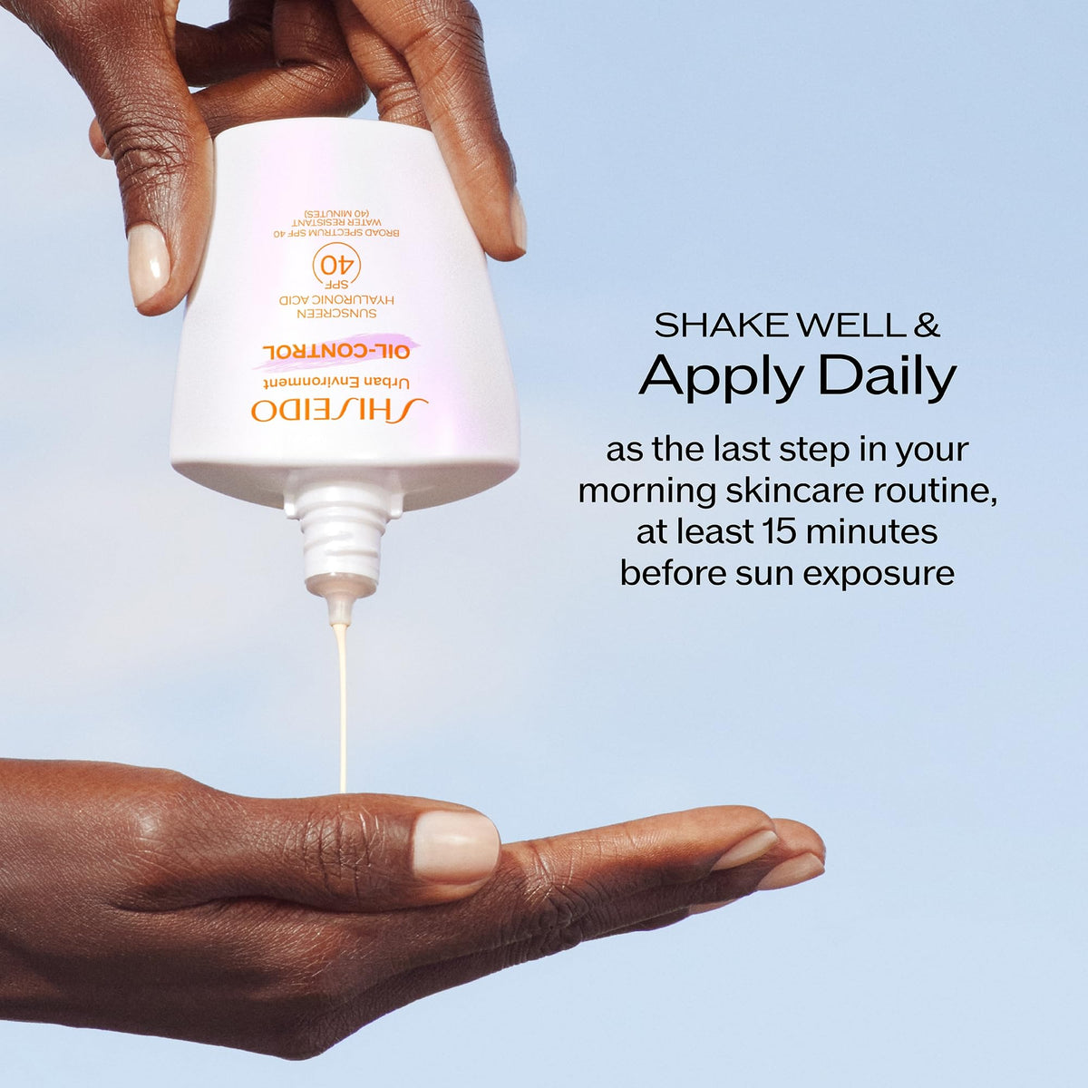 Shiseido Urban Environment Oil-Free Sunscreen packaging details