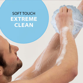 Shower Bouquet XL Loofah Bath Sponge cool-grey and lite-white