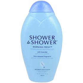 Shower To Shower Body Powder 13oz front view with lavender scent