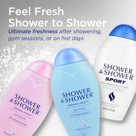 Shower To Shower Morning Fresh Body Powder 8 Oz back view