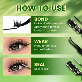 Showing realistic appearance of lash clusters