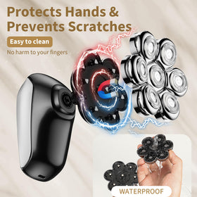 SHPAVVER electric head shaver with five replacement heads