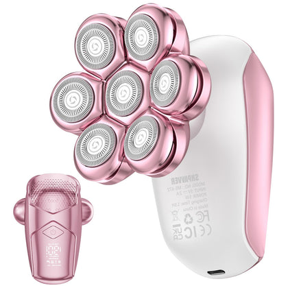 SHPAVVER Electric Razor for Women glossy pink front view