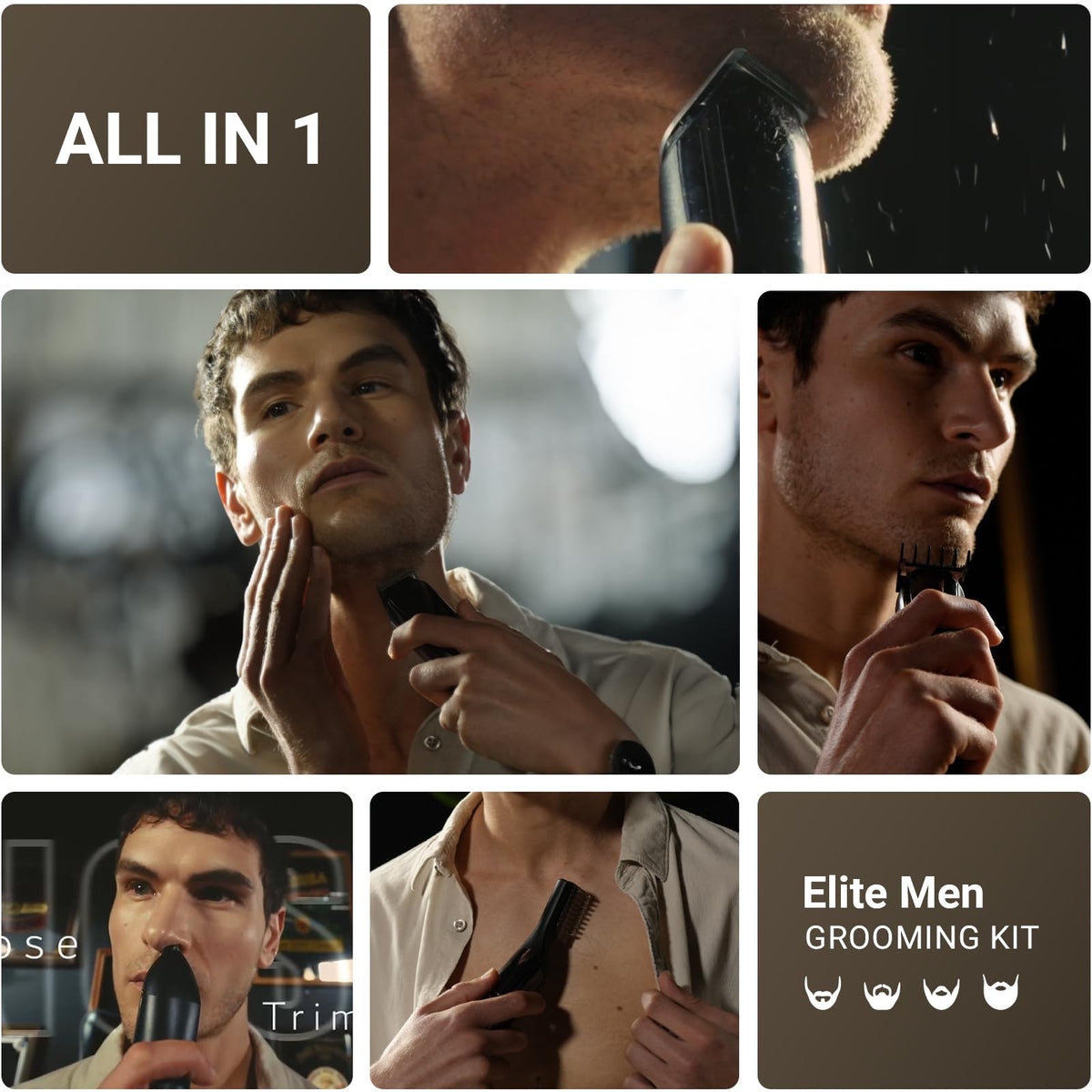 SHPAVVER ETHUP Beard Trimmer with trimmer heads and combs