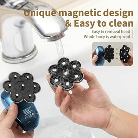 SHPAVVER head shaver with cleaning brush and trimmer attachments