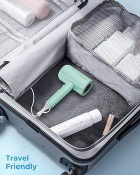 SHRATE Ionic Hair Dryer compact design in travel setting