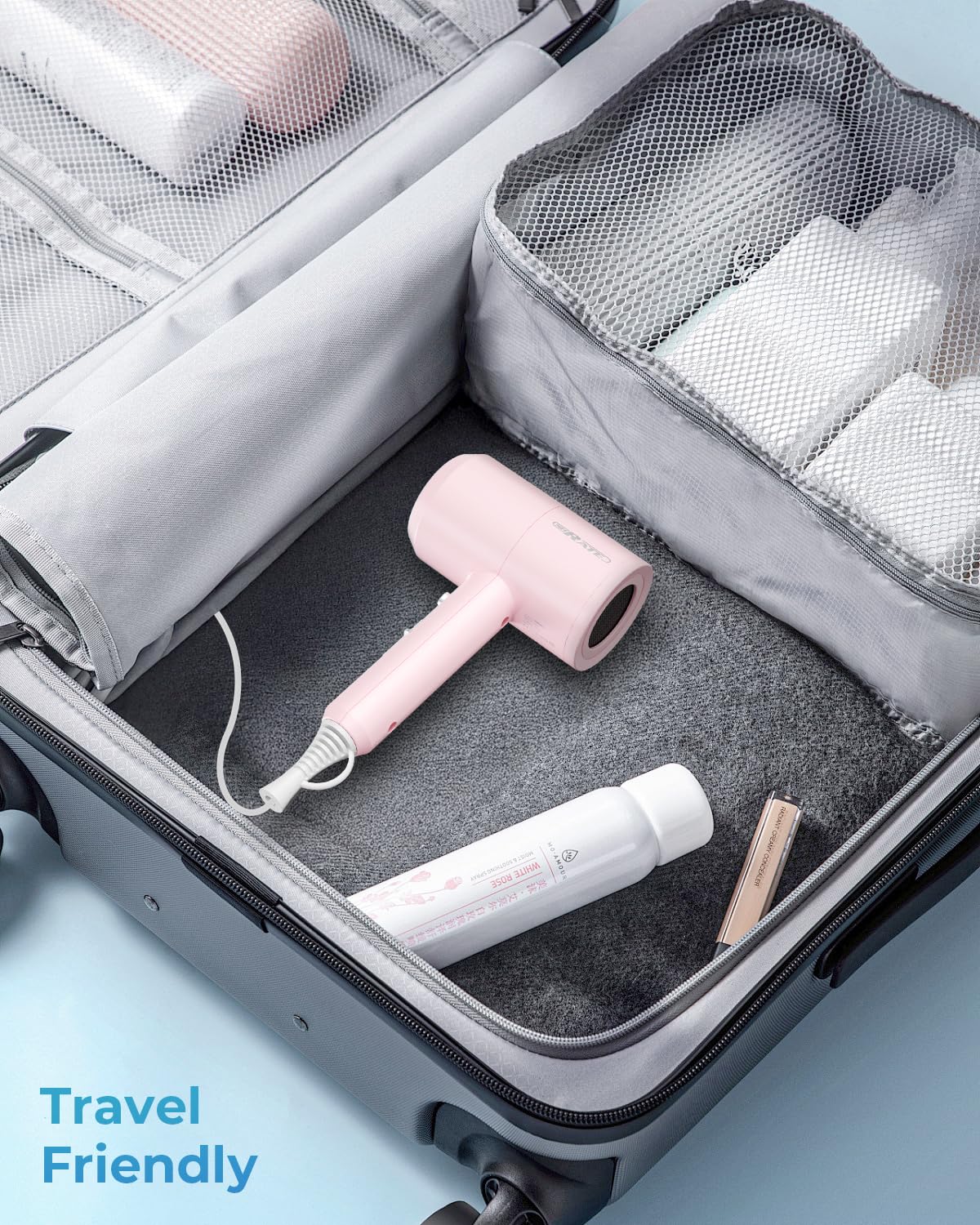 SHRATE Ionic Hair Dryer compact design with nozzles
