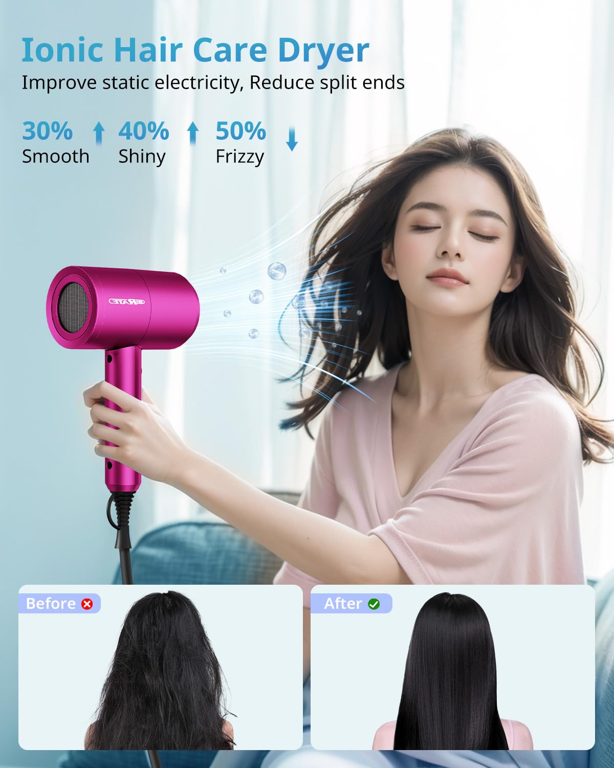 SHRATE Ionic Hair Dryer diffuser attachment for curly hair