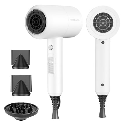 SHRATE Ionic Hair Dryer front view with diffuser attachment