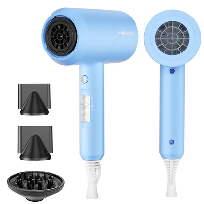 SHRATE Ionic Hair Dryer front view with diffuser attachment