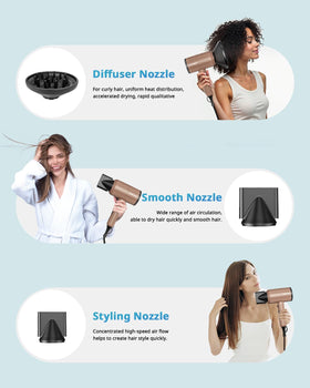 SHRATE Ionic Hair Dryer in travel bag for portability
