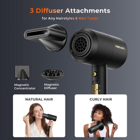 SHRATE Ionic Hair Dryer with cool shot button highlighted
