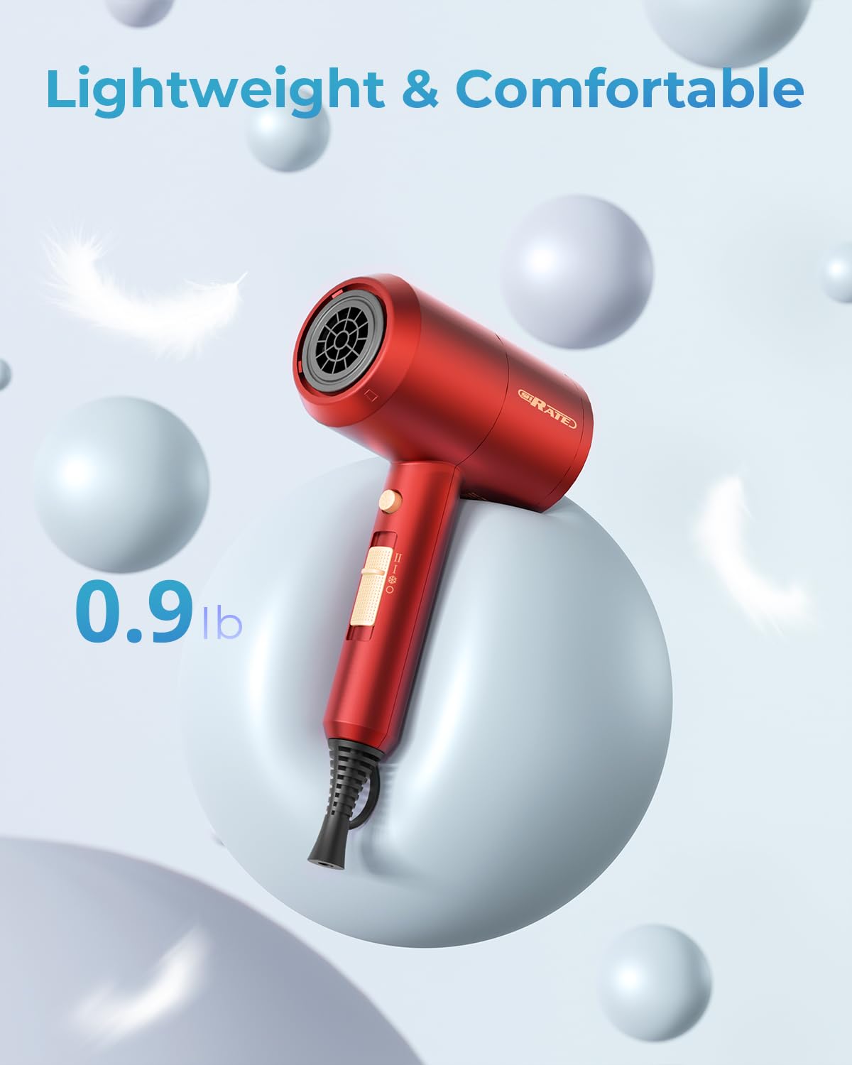 SHRATE Ionic Hair Dryer with styling nozzle attached