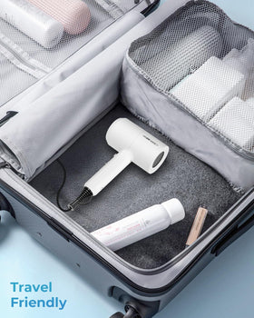 SHRATE Ionic Hair Dryer with three nozzle attachments displayed