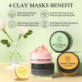 SHVYOG Green Tea Clay Mask jar with label