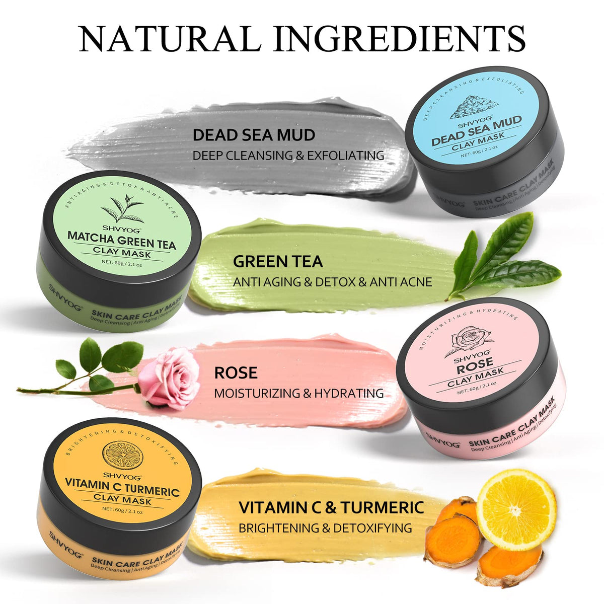 SHVYOG Turmeric Clay Mask jar with label