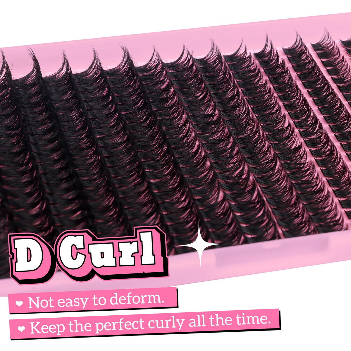 Side view of ALICE 280Pcs Wispy Individual Lashes in use