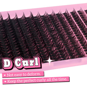 Side view of ALICE 280Pcs Wispy Individual Lashes in use