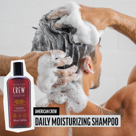 Side view of AMERICAN CREW Deep Moisturizing Shampoo with label