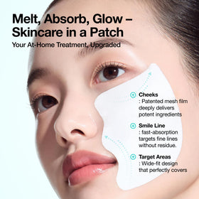 Side view of ANUA Collagen Patch on skin