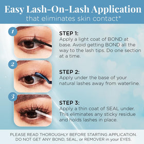 Side view of Ardell faux mink lashes showcasing the fine band