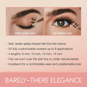 Side view of Ardell Naked Clusters 438 false eyelashes