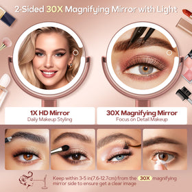 Side view of B Beauty Planet Lighted Magnifying Mirror showing dual sides