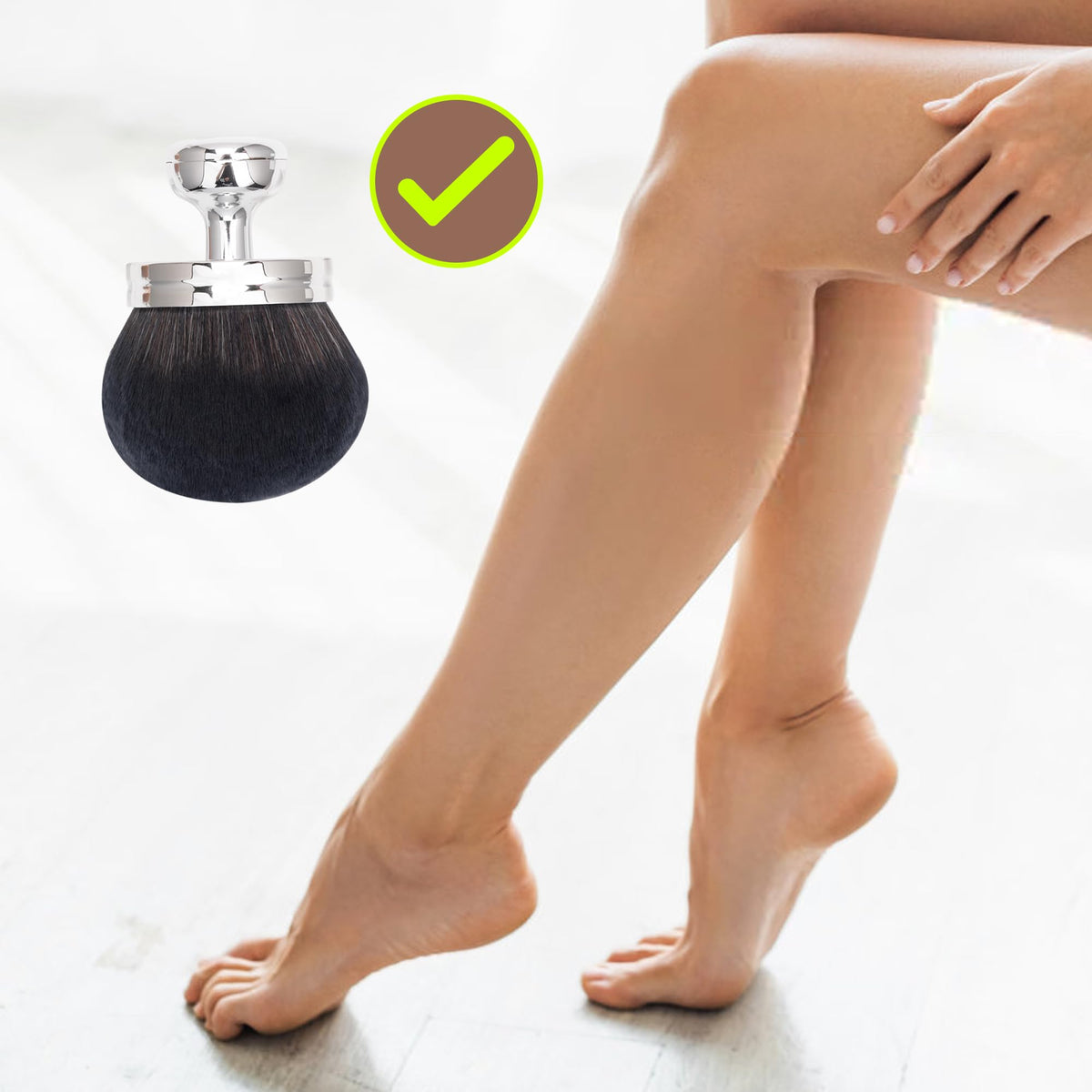 Side view of BABYSHEEP Extra Large Body Makeup Brush
