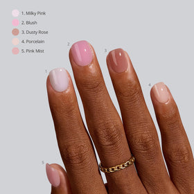Side view of BTARTBOXNAILS press on nails with sizes