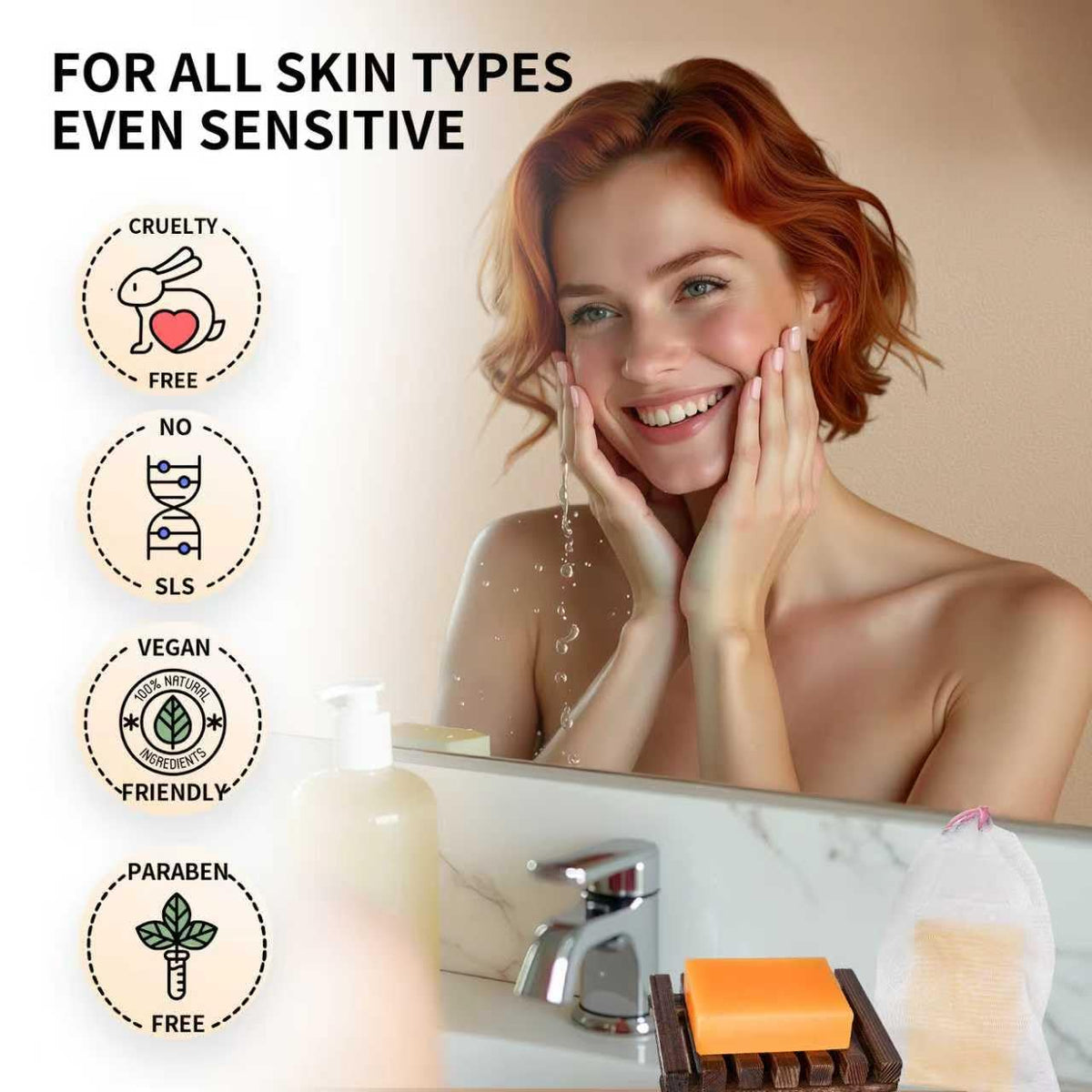 side view of ceedoo Kojic Acid Soap with turmeric