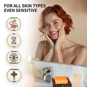 side view of ceedoo Kojic Acid Soap with turmeric