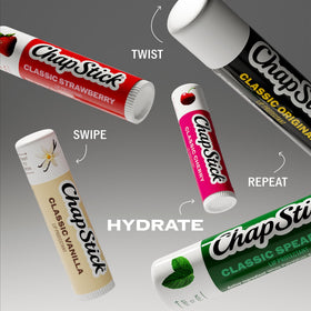 Side view of ChapStick Moisture + SPF 15 tube