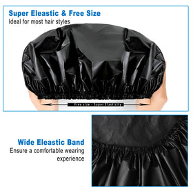 Side view of CHFONG shower cap showcasing elastic band
