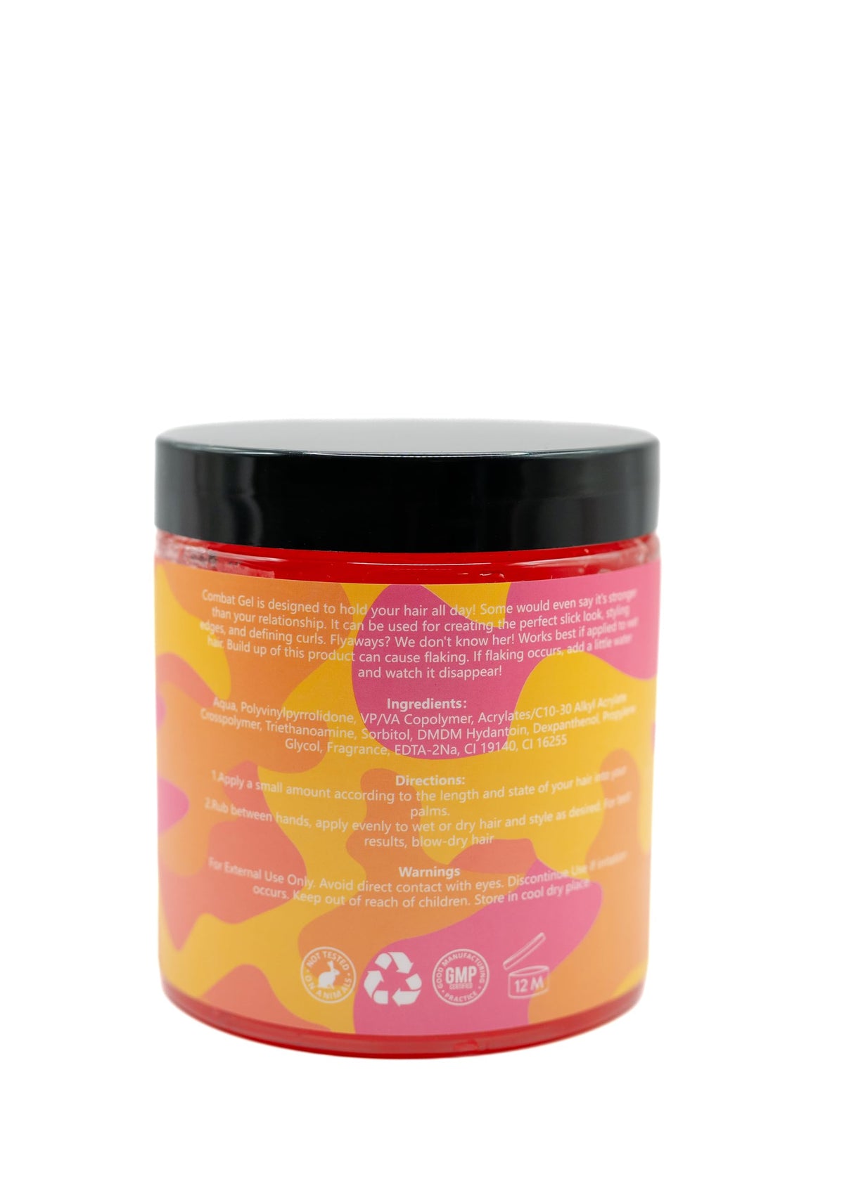 Side view of Combat Gel 500ML bottle