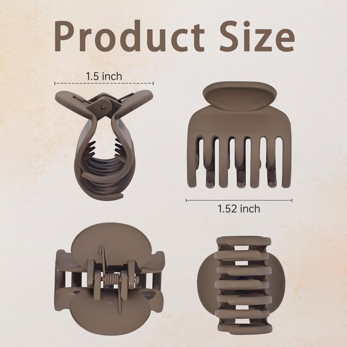 Side view of DEEKA hair clips showing grip