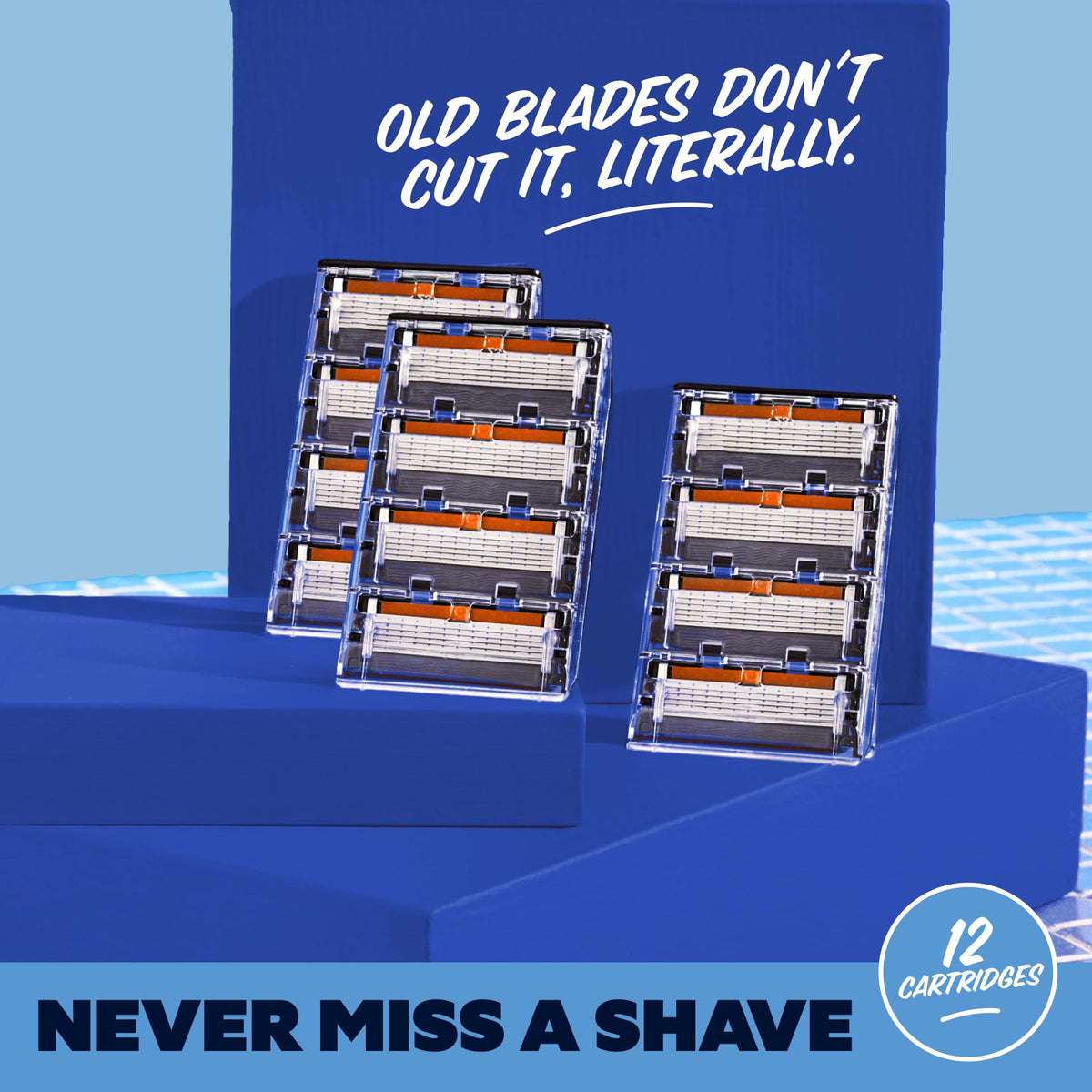 Side view of Dollar Shave Club 6 Blade Razor