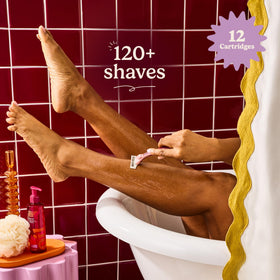Side view of Dollar Shave Club Razor Refills packaging