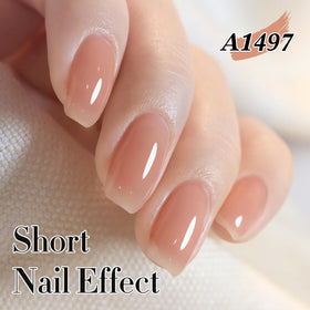 Side view of Double Rhythm Gel Polish Light Orange Pink 15ml bottle