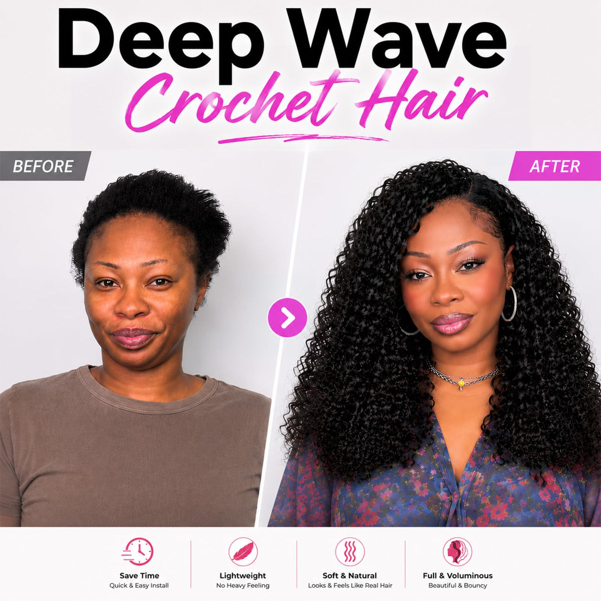 Side view of Dowstalgirl Human Crochet Hair