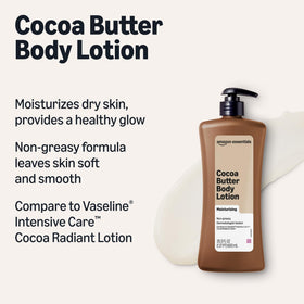 Side view of Essentials Cocoa Butter Body Lotion 20.3 Fl Oz