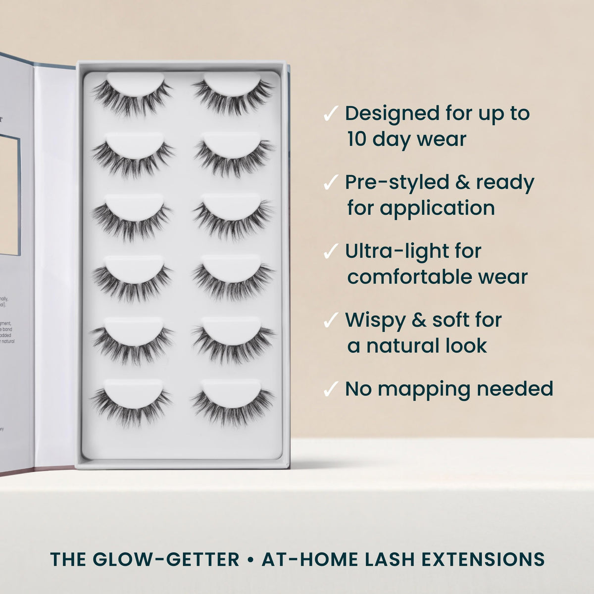 Side view of FlutterHabit Glow-Getter Lash Clusters showing texture