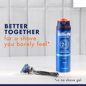 Side view of Gillette PRO Shaving Gel for Men packaging