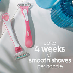 Side view of Gillette Venus Sensitive Disposable Razor with pivoting head
