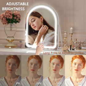 Side view of Hasipu LED Makeup Mirror showing 360° rotation