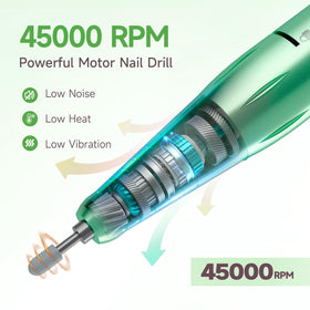 Side view of HQMPHQ Nail Drill showing textured grip
